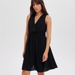 Aritzia Wilfred silk black dress